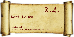 Kari Laura névjegykártya
